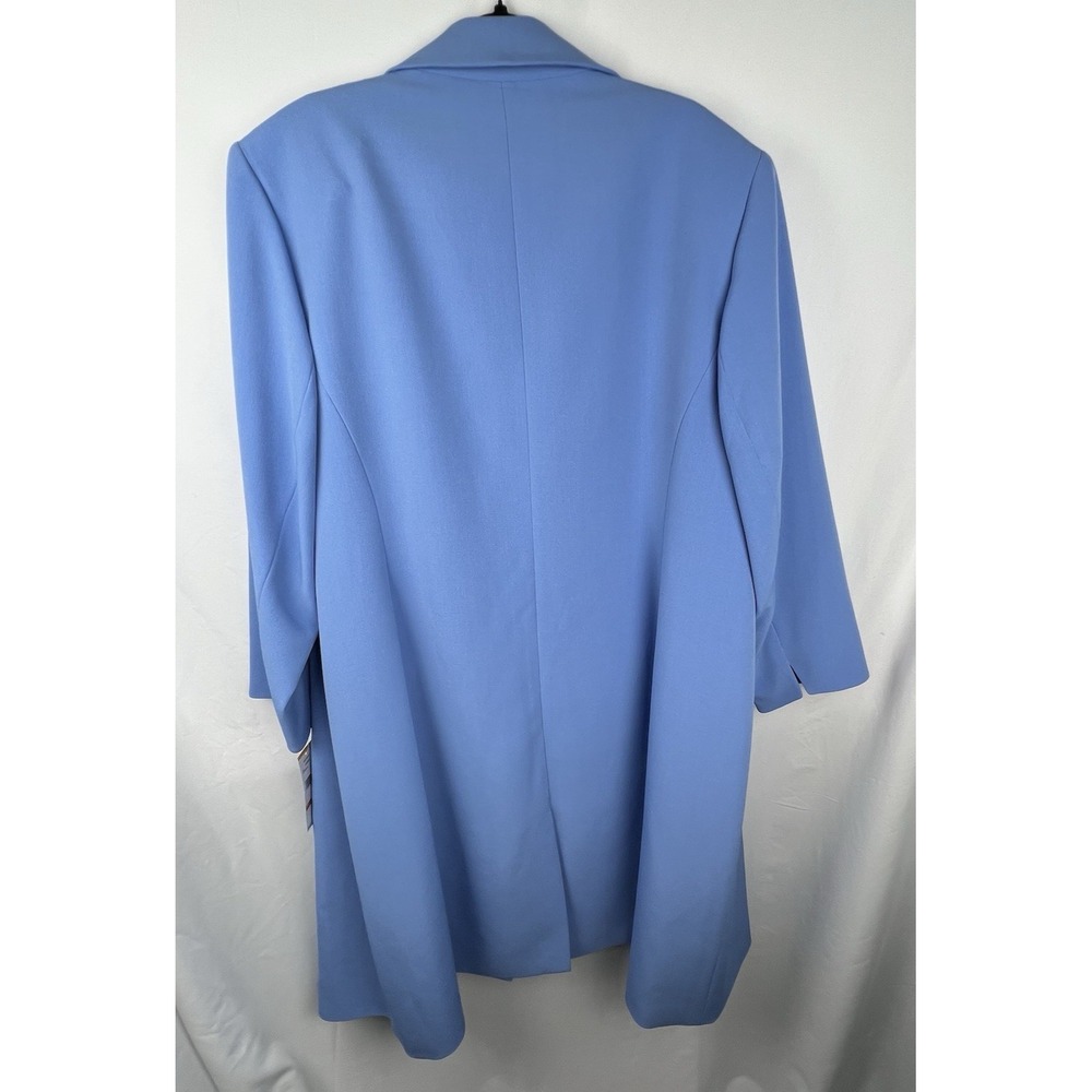 Le Suit Woman 24W Blue Chambray Crepe Dress‎ Suit Long Jacket Career Wedding NWT - Picture 8 of 16
